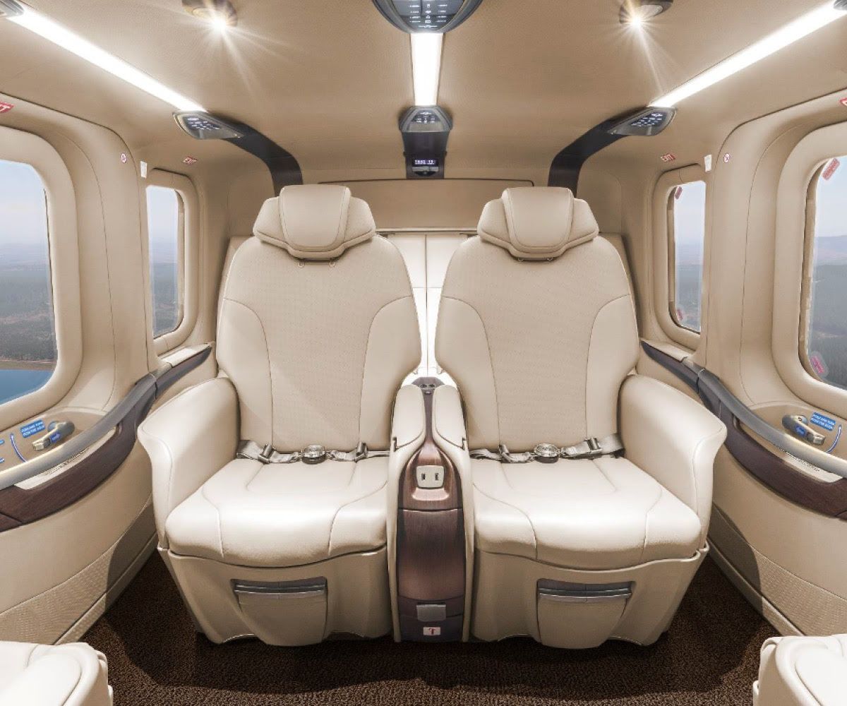 cabin type deluxe interior of AW139