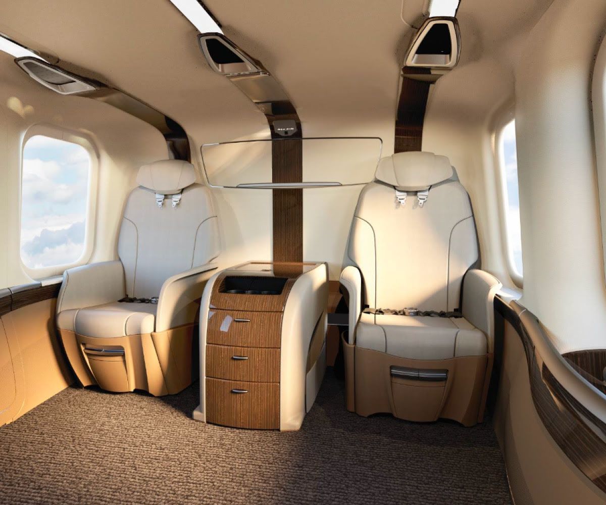 cabin type 5 Star interior of AW139